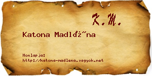 Katona Madléna névjegykártya